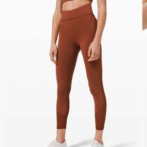 Lululemon Everlux and Mesh High-Rise Tight 25"
Dark Terracotta